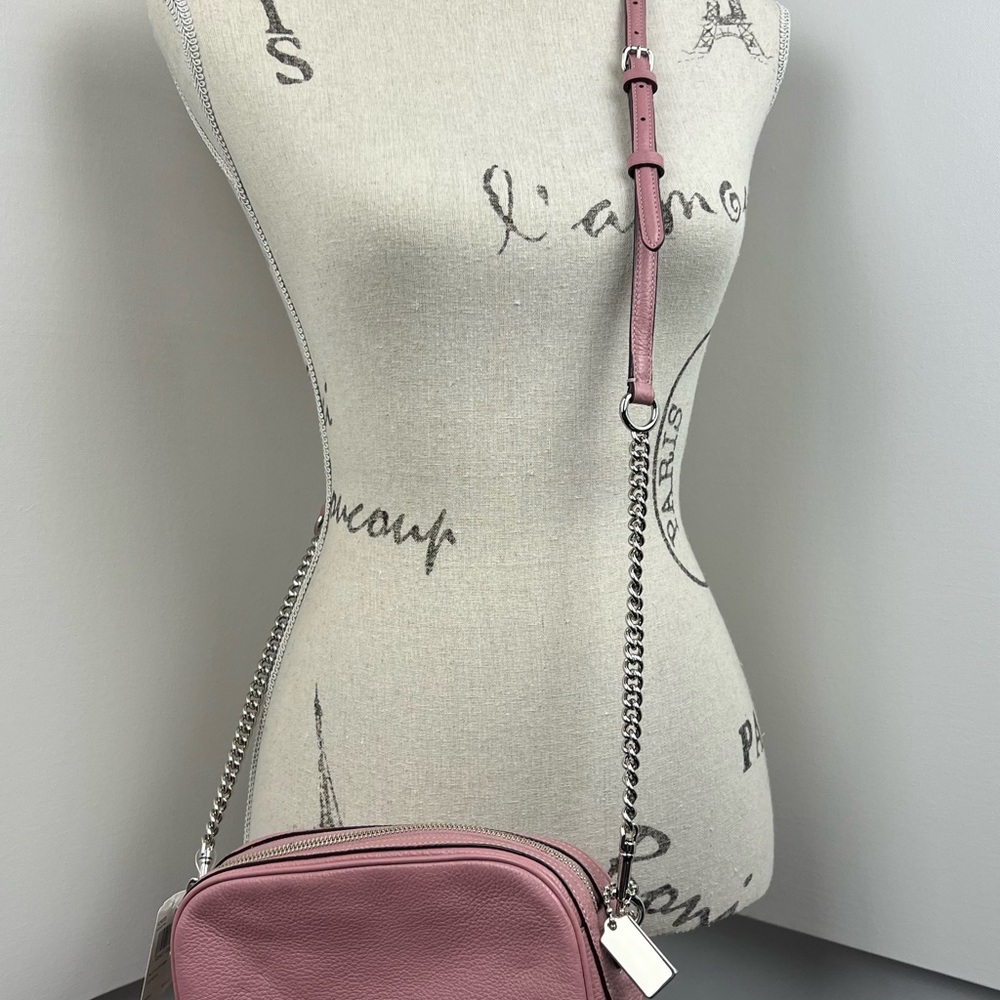 NWT Coach chain crossbody pink bag